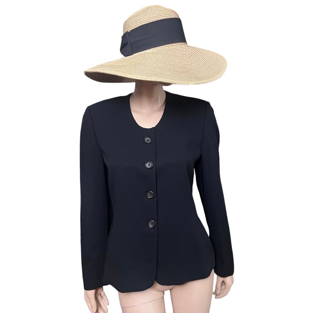 Luciano Barbera Black Jacket for Bergdorf Goodman Sz 42 100% Wool Made in Italy - Picture 4 of 15